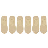 Pringle Men's 2 x 3 Pack Invisible Socks in Beige, Size 7-11
