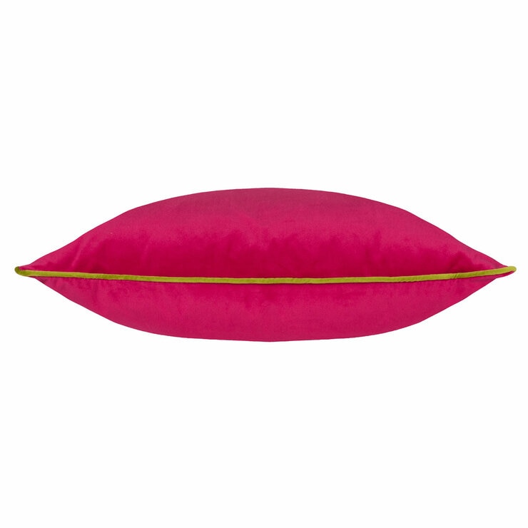 Furn Meridian Pink Velvet Feather Fill Cushion, 45 x 45 cm