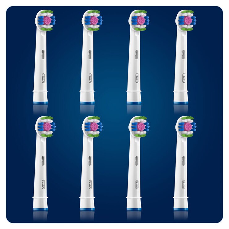 OralB 3D Whitening Brush Heads 8 Pack Costco UK