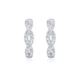 0.30ctw Round Brilliant Cut Diamond Twist Hoop Earrings