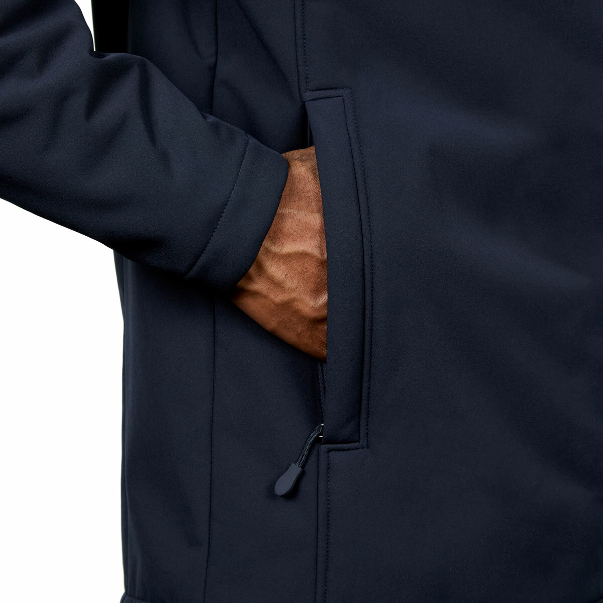 Kirkland Signature Men's Sherpa Lined Softshell Jacket in Blue