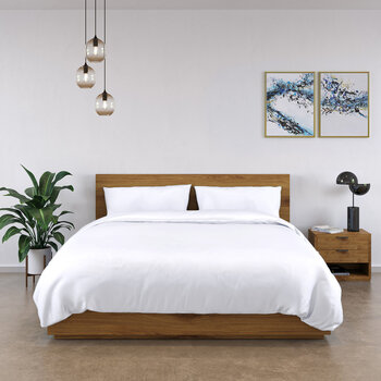 Panda 100% Bamboo White Duvet Cover Set in 4 Sizes