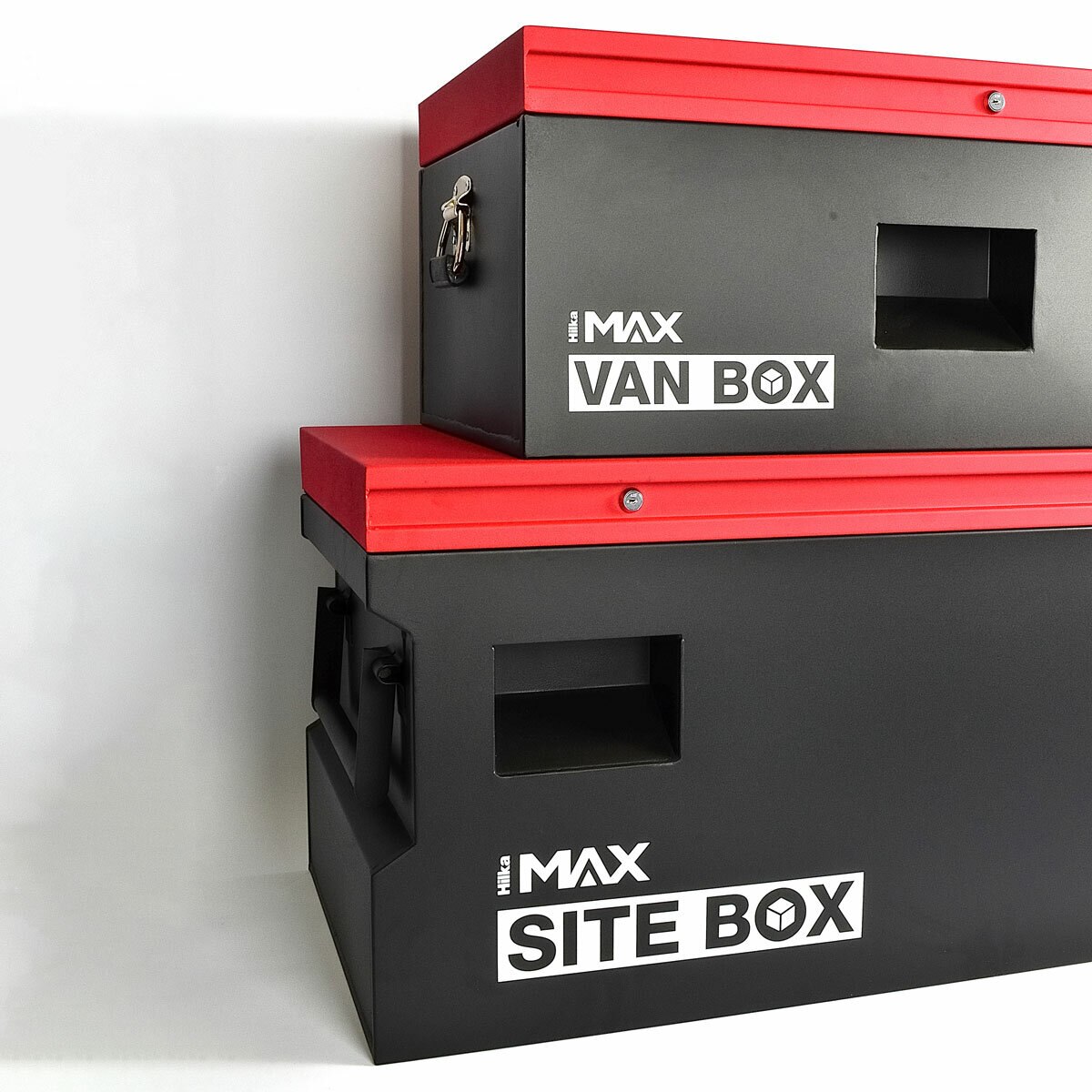 Hilka 32" (81cm) Van / 42" (107cm) Heavy Duty Steel Site Storage Box Bundle