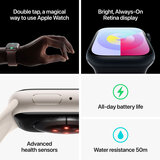 Buy Apple Watch Series 9 GPS, 41mm Midnight Aluminium Case with Midnight Sport Band - S/M, MR8W3QA/A