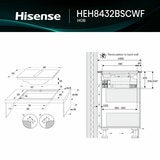 Hisense Hi6 HEH8432BSCWF 83cm Induction Hob with Bridge Zone in Black For External / Recirculation Ventilation Hisense Hi6 HEH8432BSCWF 83cm Induction Hob with Bridge Zone in Black For External / Recirculation Ventilation