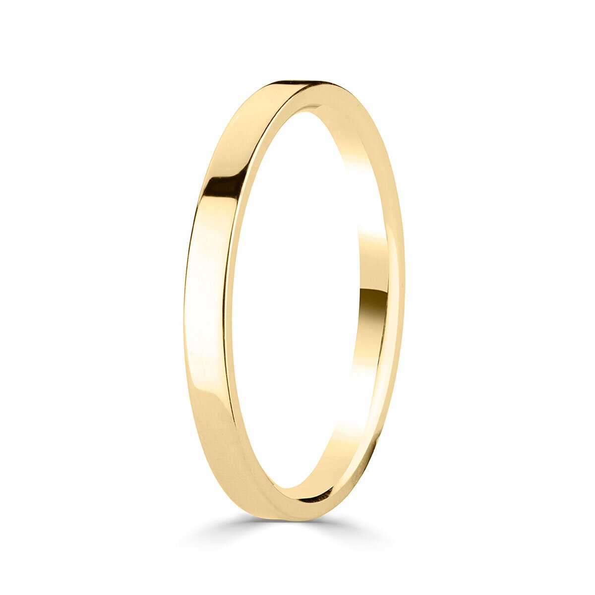 2.0mm Basic Light Court Wedding band. 18ct Yellow Gold