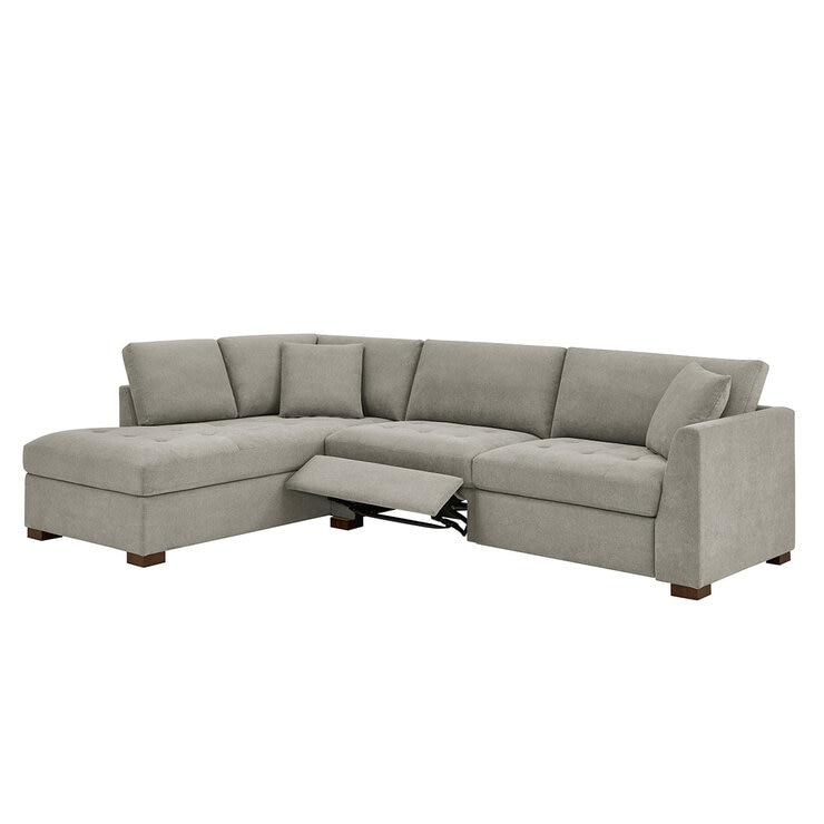 Thomasville Miles Grey Fabric Corner Sofa with Power Footrests in 2 Configurations