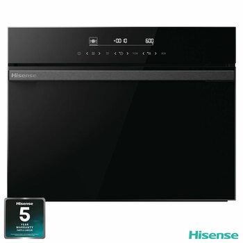 Hisense Hi6 BlackLine BIM45342ADBGUK Built-In Electric Single Oven with Microwave, in Black