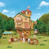Sylvanian Families Adventure Tree House Gift Set Camping Edition & 3 Family Bundle Sets (3+ Years)