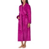 DKNY Shawl Collar Long Plush Robe in Magenta, Medium
