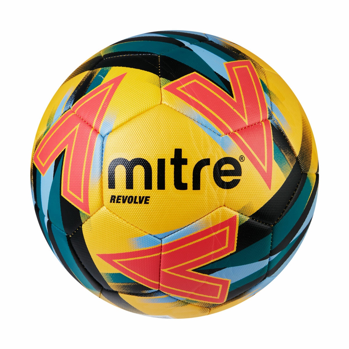 Studio image of the Mitre Revolve Football Size 5 in Orange