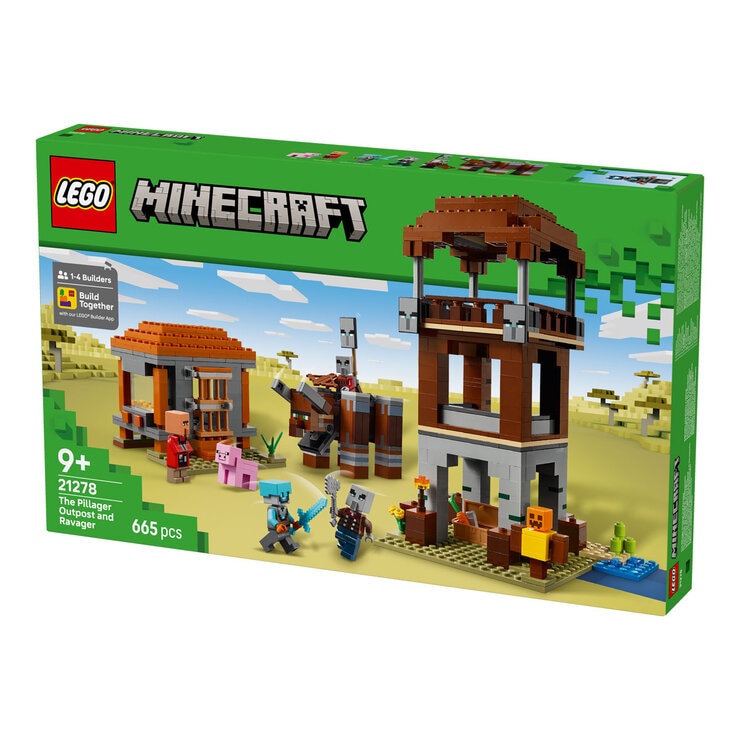 LEGO Minecraft The Pillager Outpost and Ravager - Model 21278 (9+ Years)