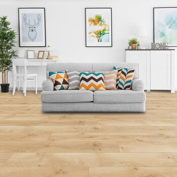 Lifestyle image of flooring in living room setting