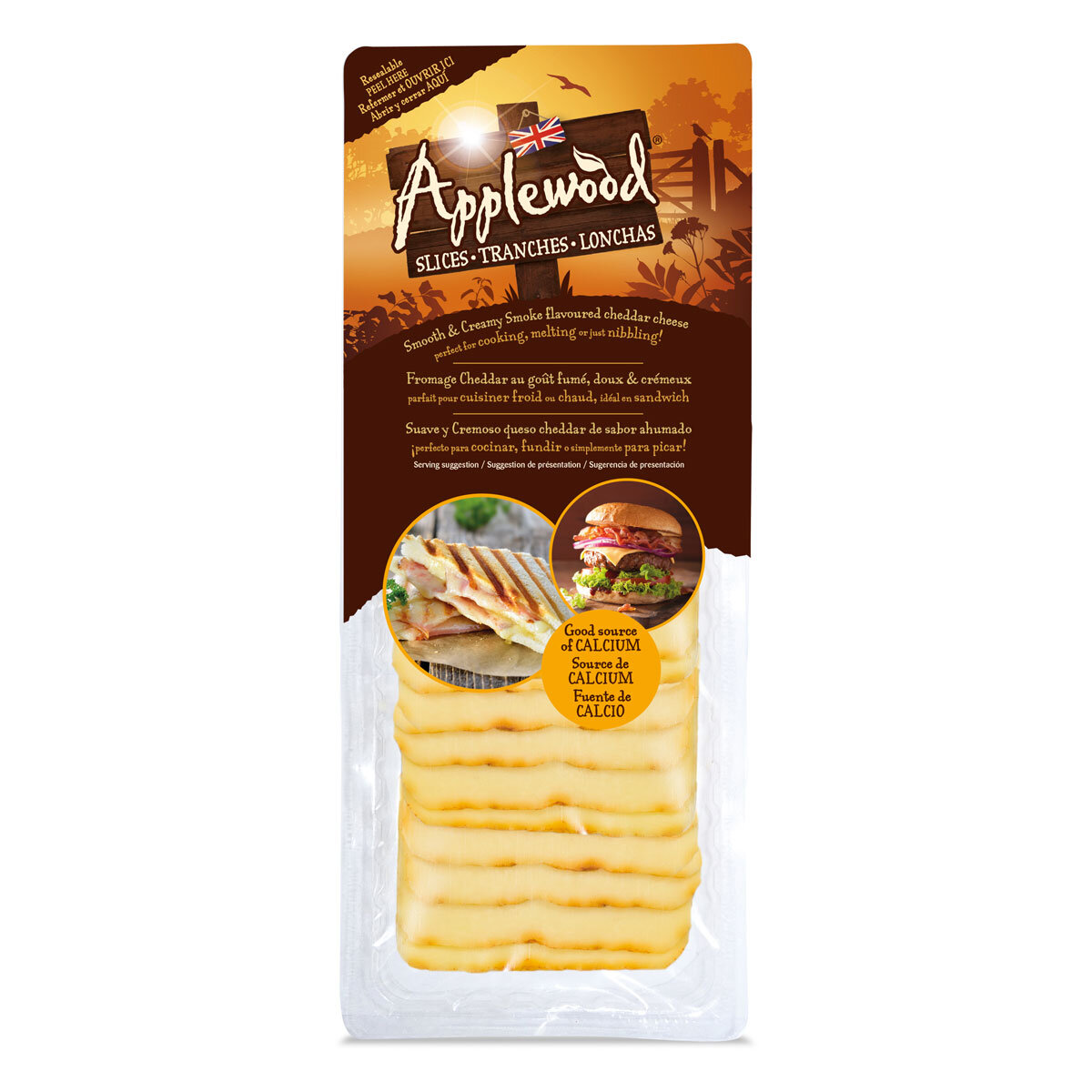Image of packaging for Applewood Cheese Slices