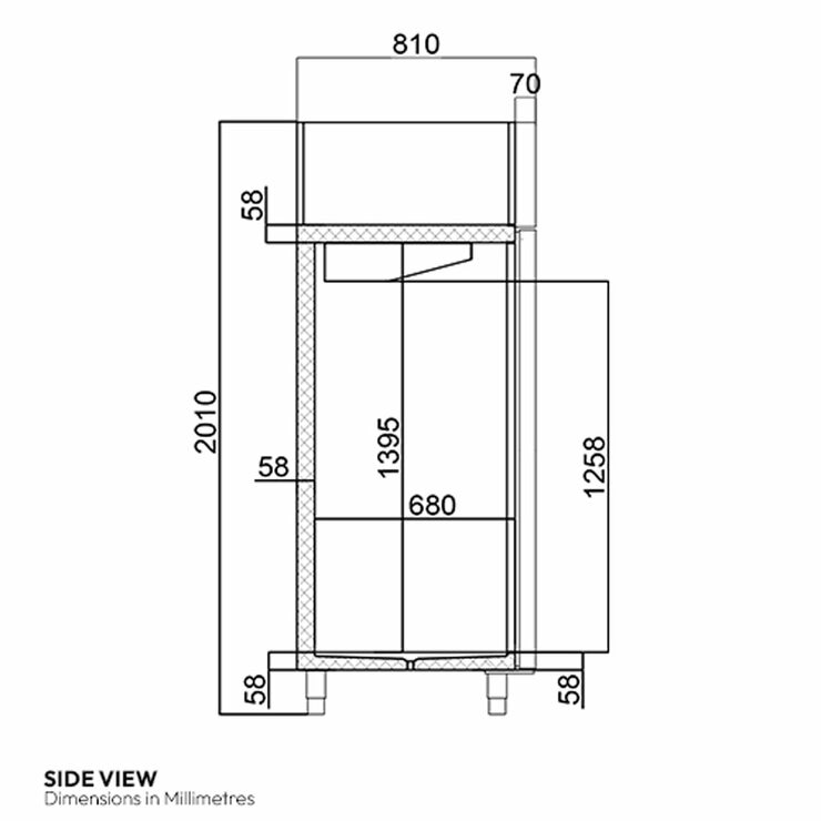 Contender FZU004 Commercial 600L Single Door Catering Freezer, D Rated in Stainless Steel