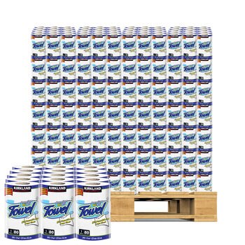 Kirkland Signature Kitchen Roll Towel, 12 x 80 Sheet Pack - Pallet Deal