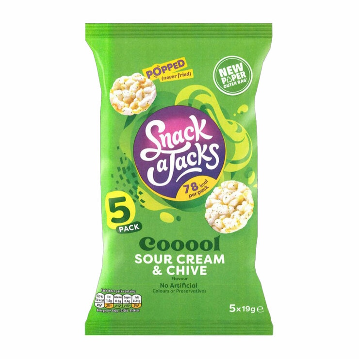 Snack a Jacks Sour Cream & Onion, 5 x 19g