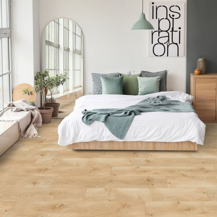 Lifestyle image of flooring in bedroom setting Lifestyle image of flooring in bedroom setting