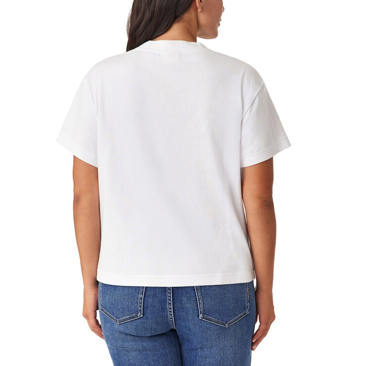 Scotch & Soda Ladies Boxy T-Shirt in White Scotch & Soda Ladies Boxy T-Shirt in White