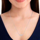 1.00ctw Round Brillant Cut Diamond 5 Stone Necklace