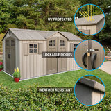 Weather resistent features of Lifetime 15ft x ft garden shed