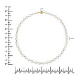 8-8.5mm Cultured Freshwater White Pearl Strand Necklace, 14ct Yellow Gold