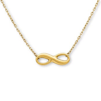 14ct Yellow Gold Infinity Necklace