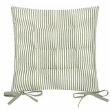 Yard Hayle Green Striped Indoor Outdoor Seat Pad 2 Pack, 40 x 40 cm