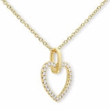 0.20ctw Brilliant Cut Diamond Heart Pendant, 18ct Yellow Gold