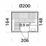 Barrel sauna 200x160 Barrel sauna 200x160