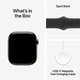 Apple Watch Series 10 GPS + Cellular, 46mm Slate Titanium Case with Black Sport Band S/M, MWYD3QA/A