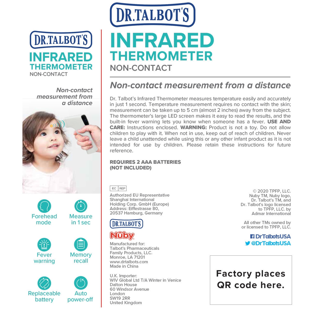 Dr Talbot's Infrared Non-Contact Thermometer