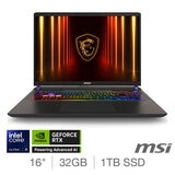 MSI Vector, Intel Core Ultra 9, 32GB RAM, 1TB SSD, NVIDIA GeForce RTX 5080, 16 Inch Gaming Laptop