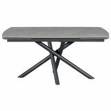 Indus Valley Skylar Large Extending Ceramic Dining Table + 6 Grey Chairs, Seats 6-8