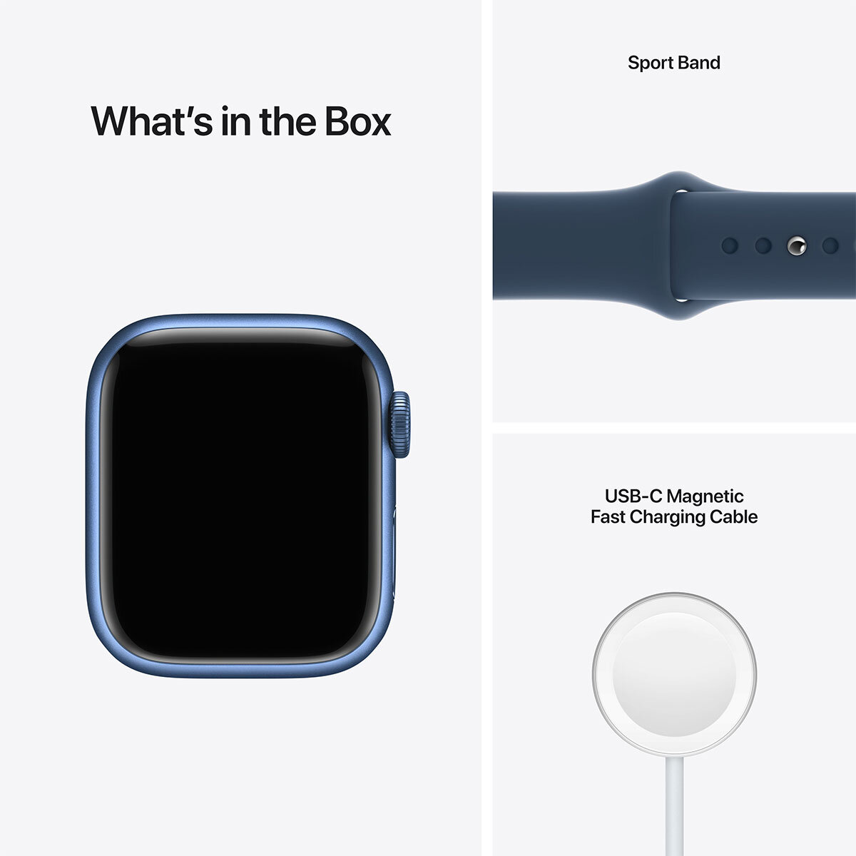 Buy Apple Watch Series 7 GPS, 41mm Blue Aluminium Case with Abyss Blue Sport Band, MKN13B/A at costco.co.uk