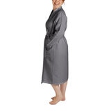 Lazy Linen Ladies Robe in Charcoal