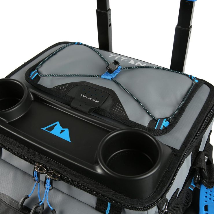 Titan 22.5 Litre (23.7 US Quart) 60 Can Rolling Cooler with All Terrain