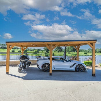Backyard Discovery Kingsport 20ft x 12ft Wooden Carport