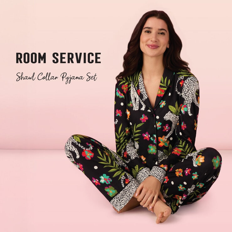 Room Service Ladies Notch Collar PJ Set