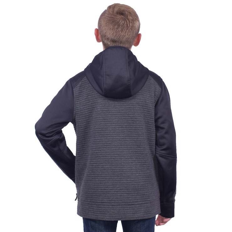 Gerry Ribbed Youth Jacket in Black/Grey Costco UK