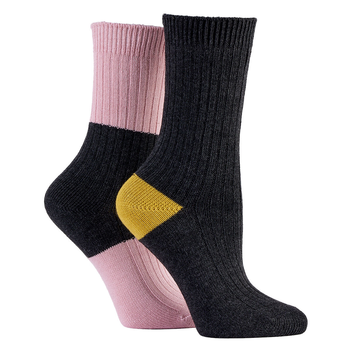 Caroline Gardner Ladies Bamboo Leisure Sock 6 Pack in Grey