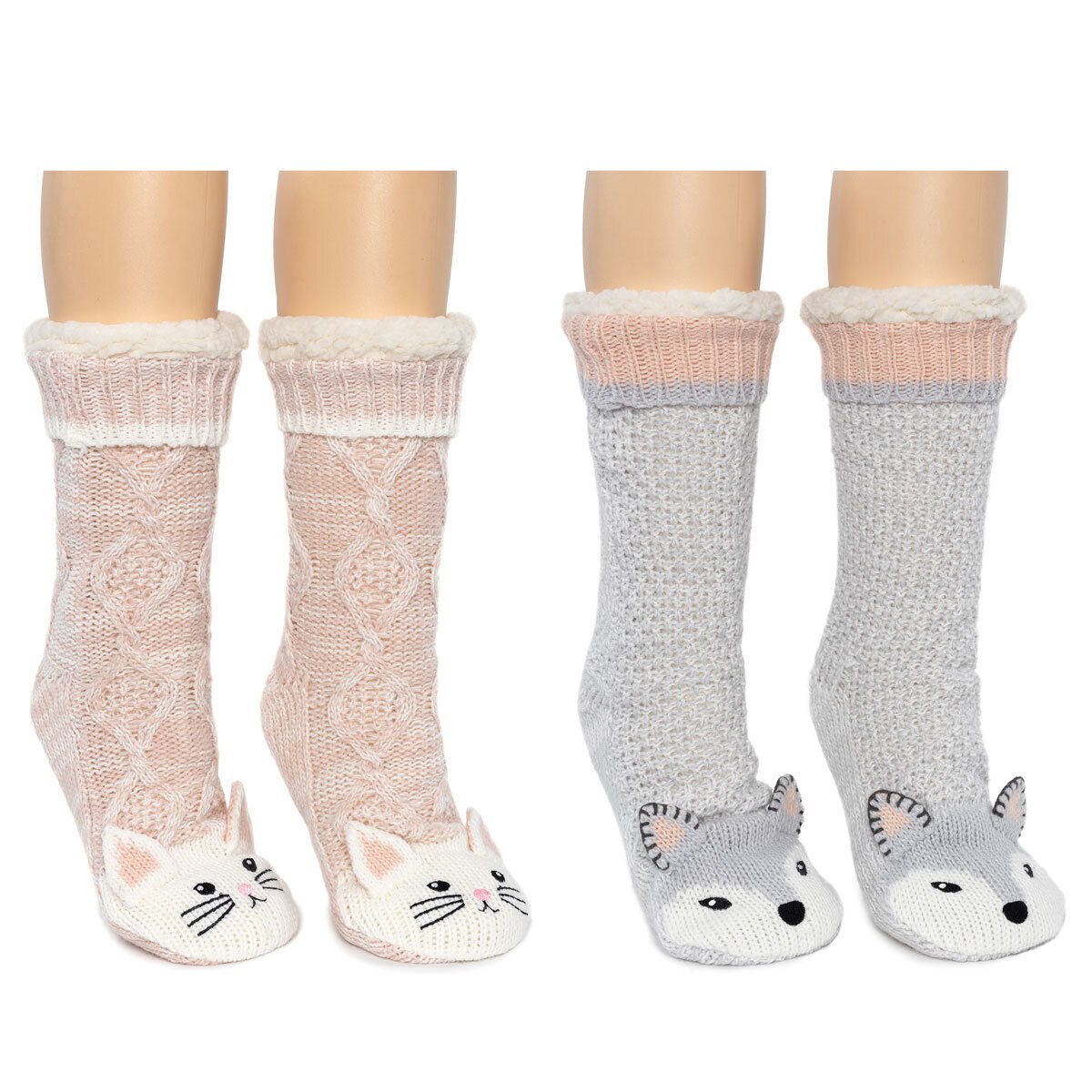 Jane & Bleecker Ladies Critter Sock, 2 Pack