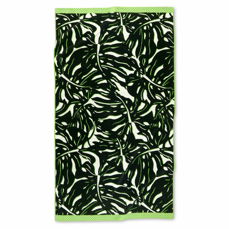 Oversized 100% Cotton Monstera Beach Towel Oversized 100% Cotton Monstera Beach Towel