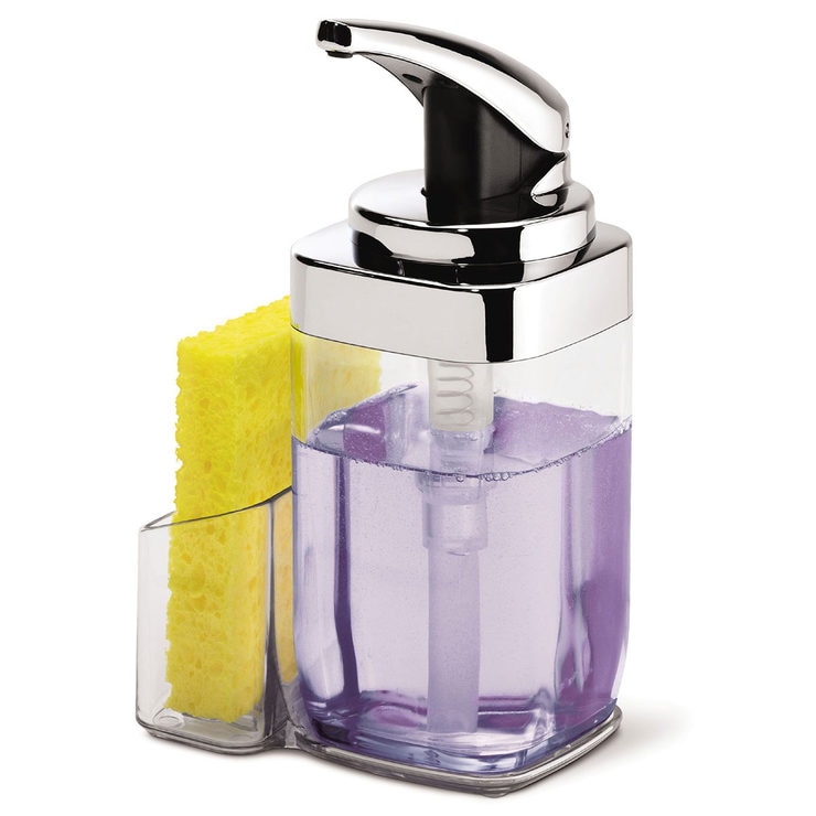 Lifestyle image of soap pump with caddy Lifestyle image of soap pump with caddy