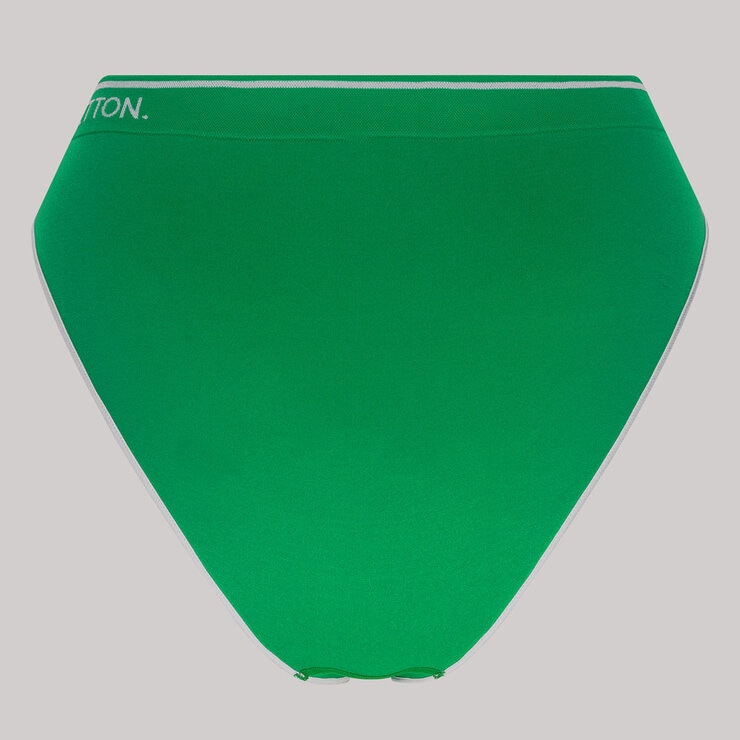 United Colors of Benetton Seamless Brief 4 Pack in Black & Green