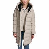 DKNY Women's Puffer Coat with Plush Hood DKNY Women's Puffer Coat with Plush Hood