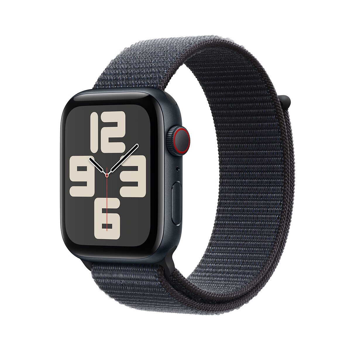 Apple Watch SE GPS + Cellular, 44mm Midnight Aluminium Case with Ink Sport Band Loop , MXGN3QA/A
