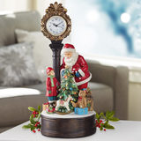 santa Holiday clock with background