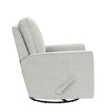 True Paxley Fabric Swivel Glider Recliner Chair in Grey
