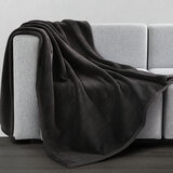 Coco Plush Throw in Grey, 152 x 177 cm Coco Plush Throw in Grey, 152 x 177 cm